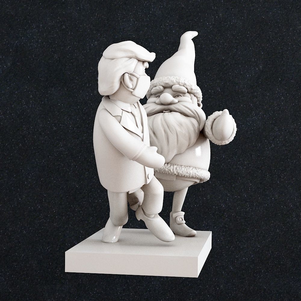 Santa Claus Tramp Christmas 3D print model_3