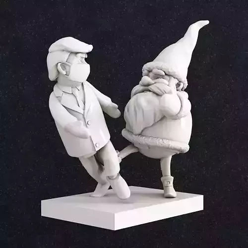 Santa Claus Tramp Christmas 3D print model