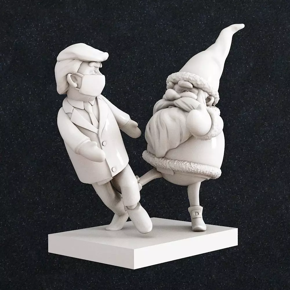 Santa Claus Tramp Christmas 3D print model_0