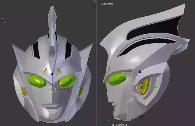 Ultraman Legend 3D printable cosplay helmet