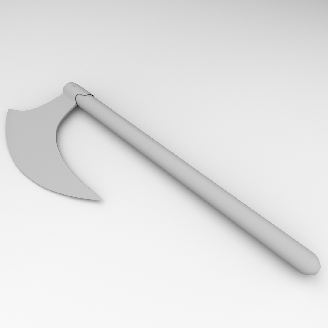 Sickle Axe 3D model_3
