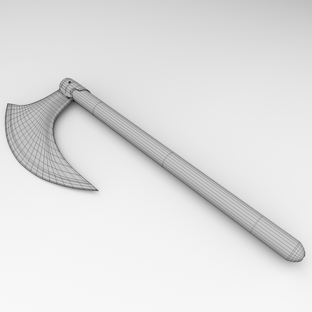 Sickle Axe 3D model_4