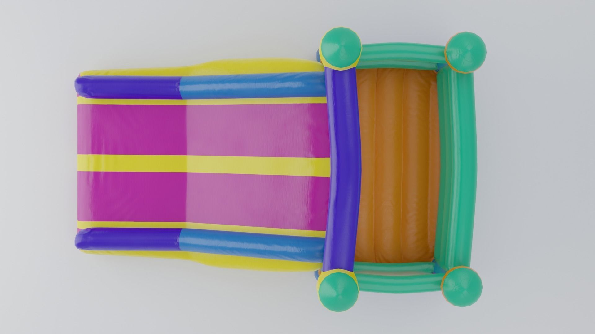 Inflatable castle shape 3D model_3