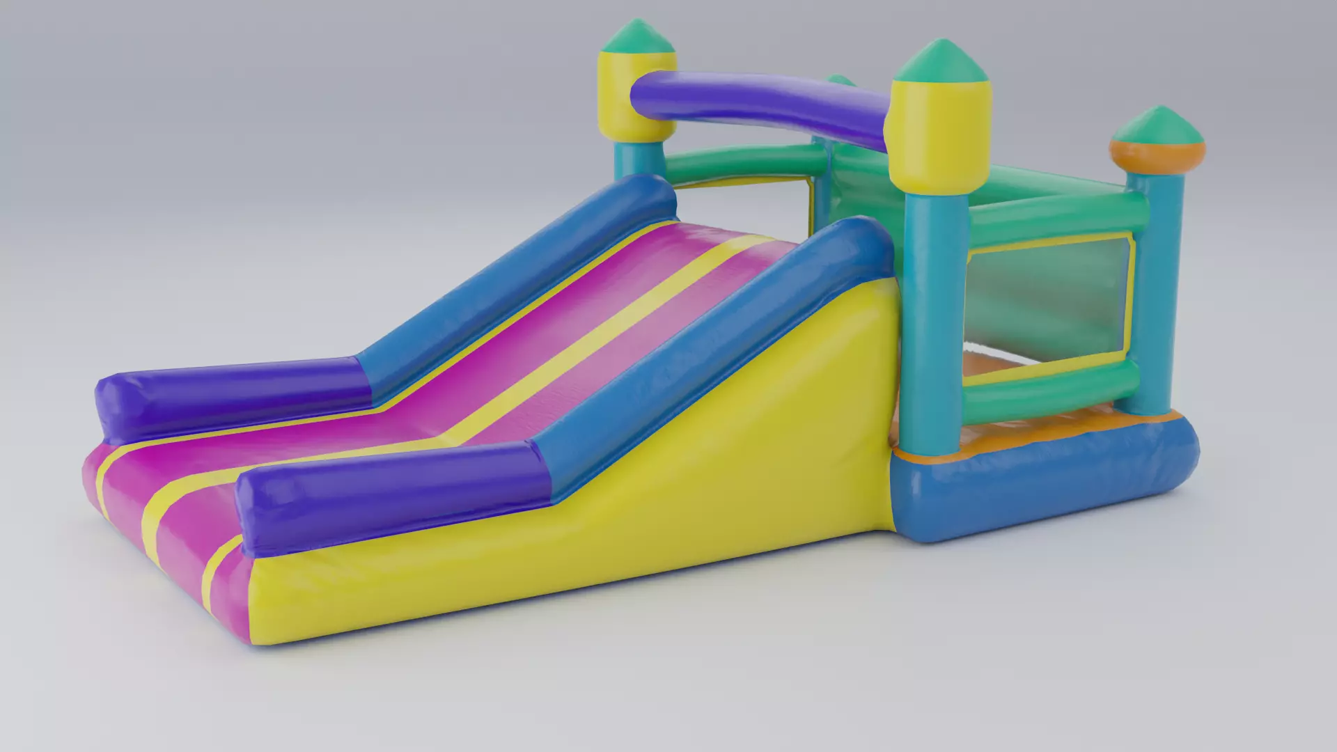 Inflatable castle shape 3D model_0