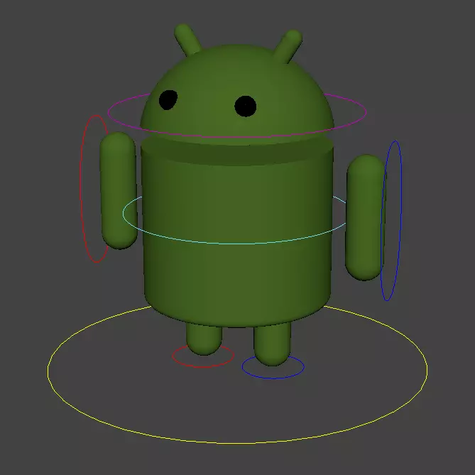 Android Mascot Rig Free 3D model_0