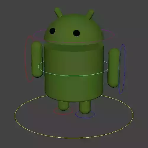 Android Mascot Rig Free 3D model