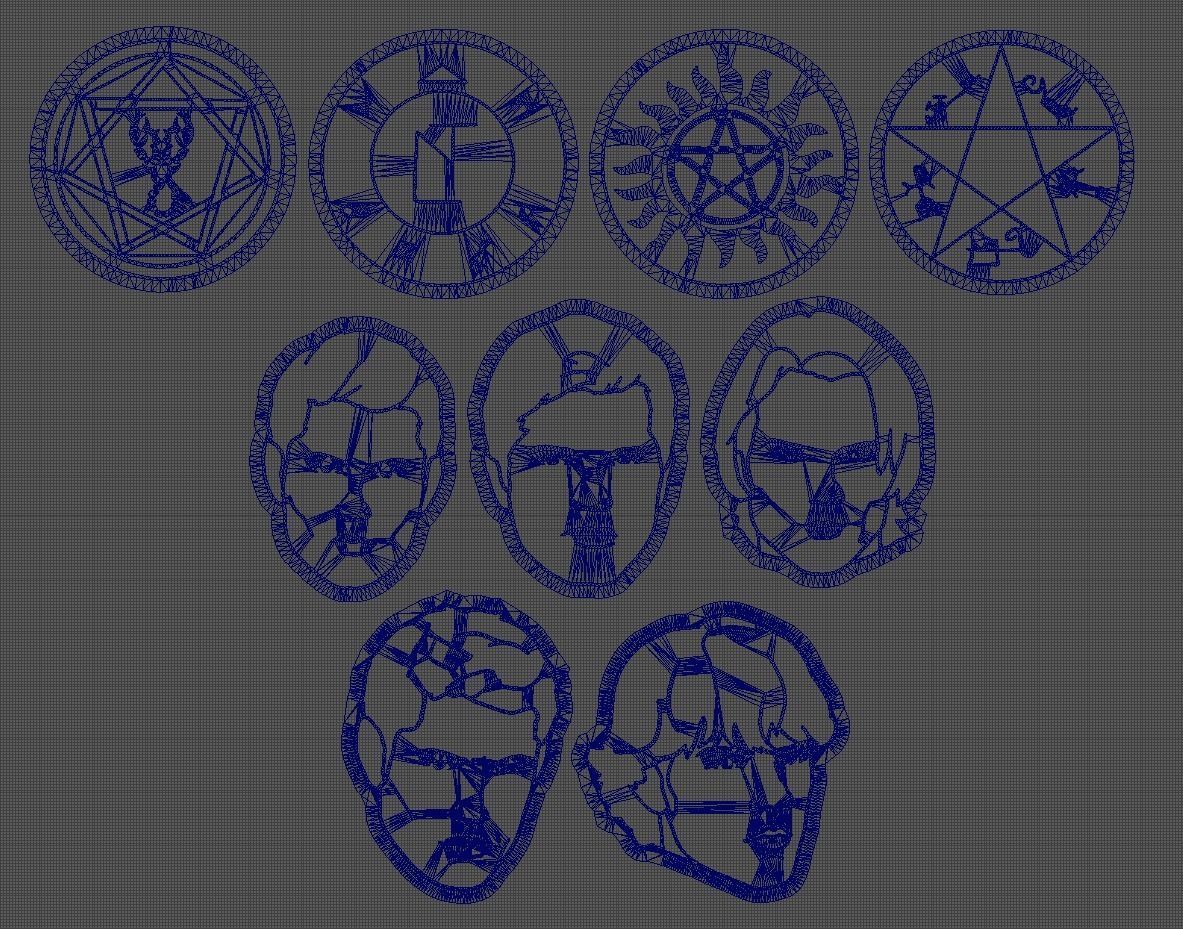 3D Printer Supernatural Cookie Cutter Set 3D print model_3