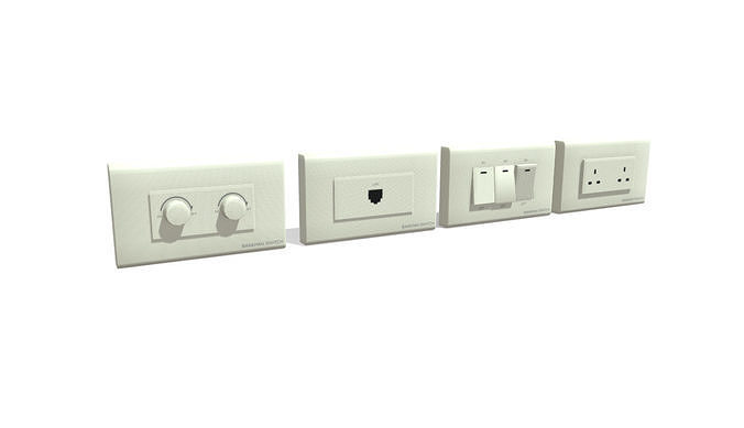 Realistic Low-poly Plug Socket Low-poly 3D model