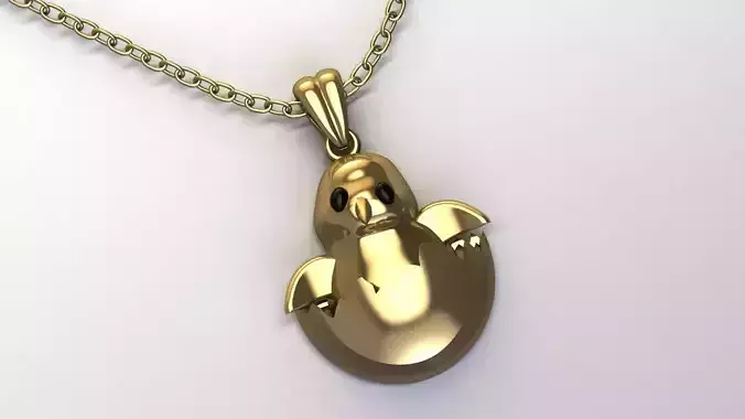 chick pendant 3D print model