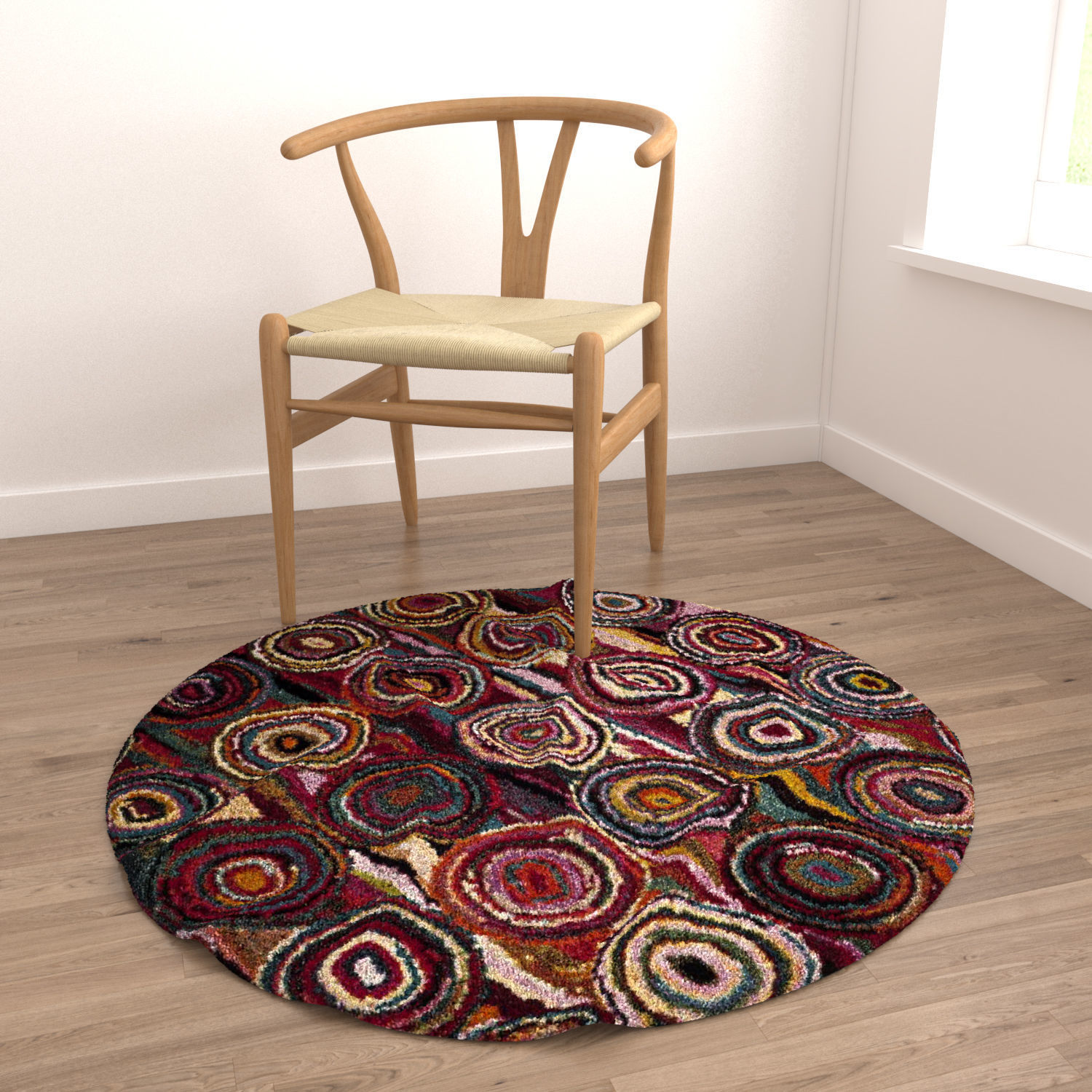 Round Rug Set 12 3D model_3