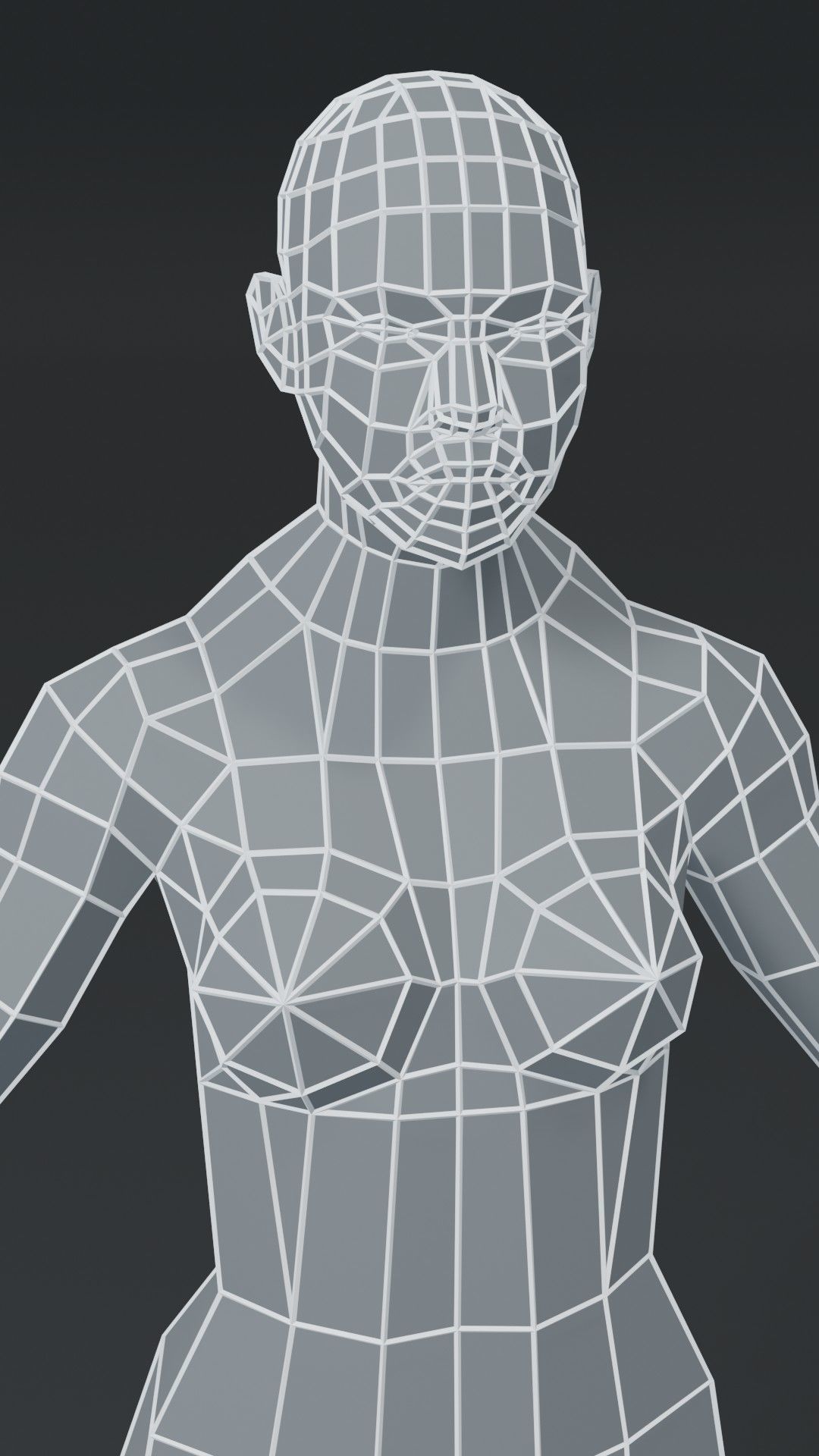 Muscular Human Body Base Mesh Collection 1000 Polygons _11