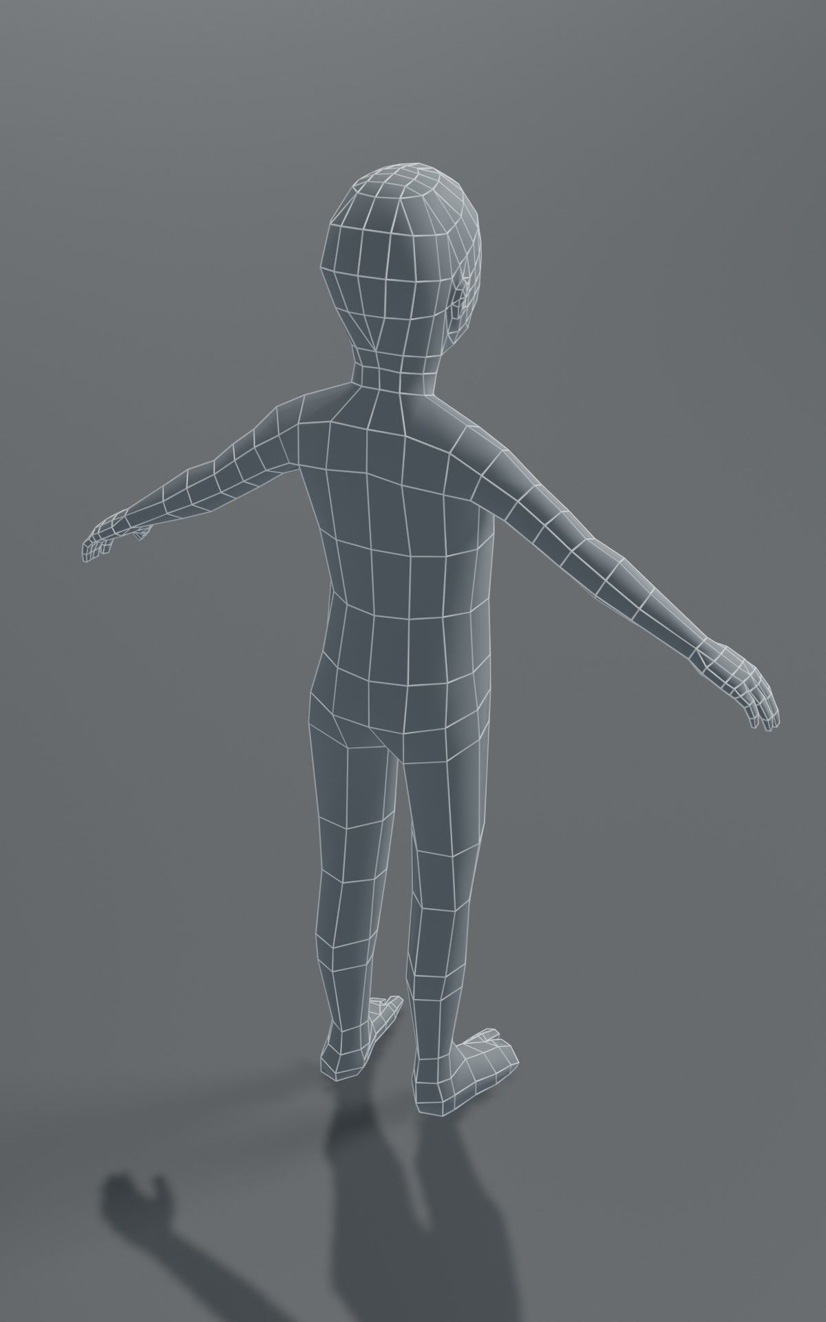 Human Body Base Mesh 1000 Polygons 10 Models Collection _25