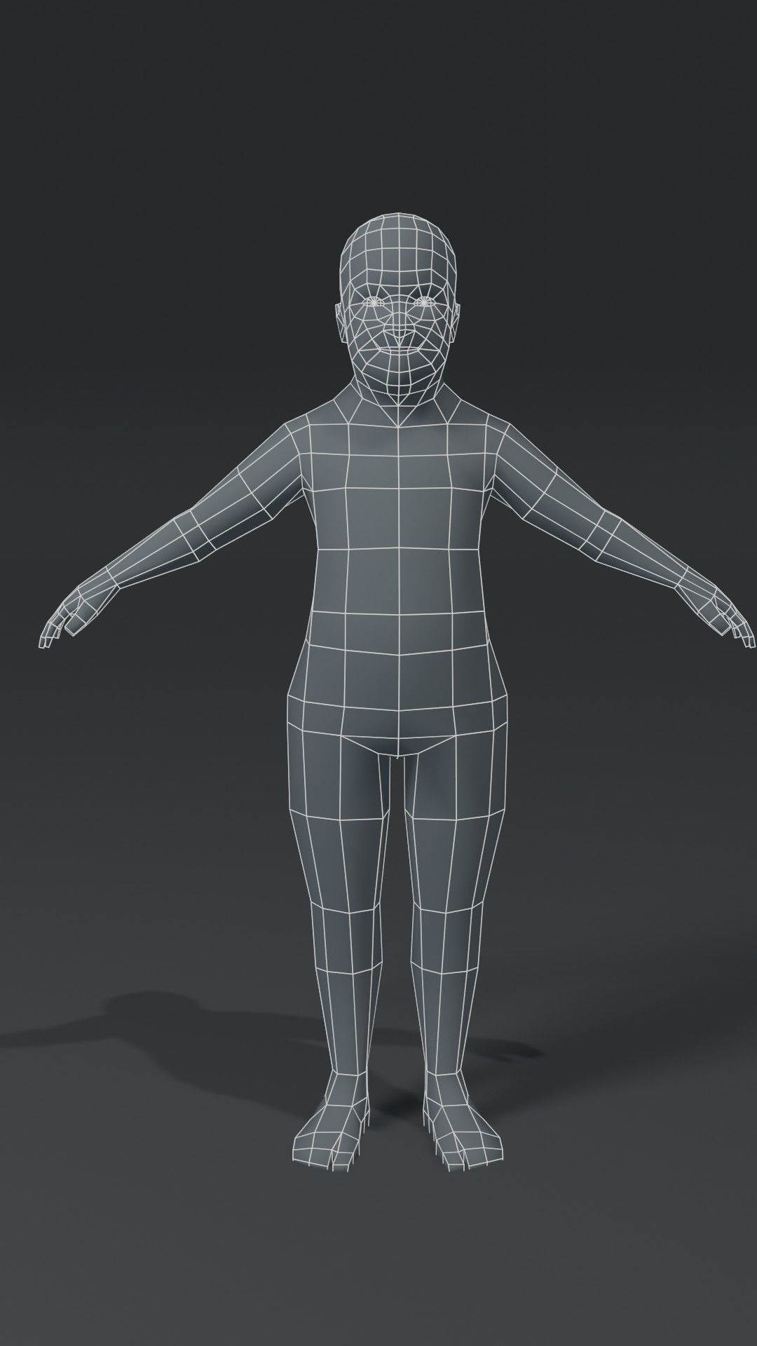 Human Body Base Mesh 1000 Polygons 10 Models Collection _58