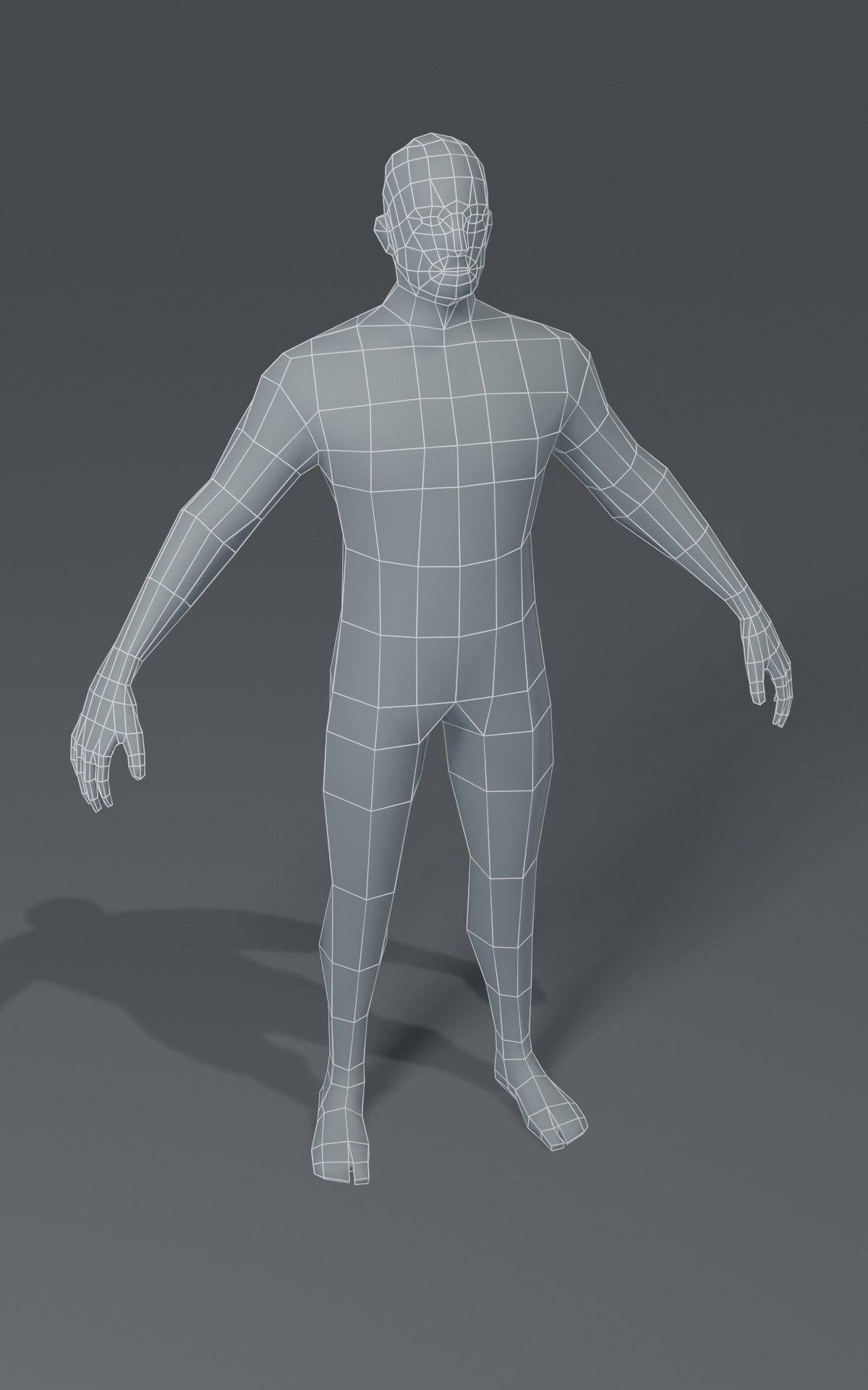 Human Body Base Mesh 1000 Polygons 10 Models Collection _18