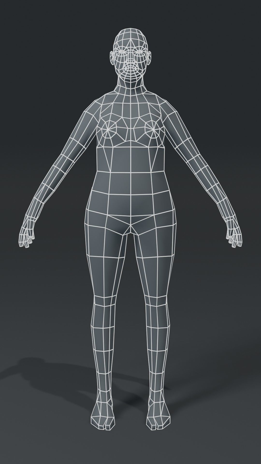 Human Body Base Mesh 1000 Polygons 10 Models Collection _52