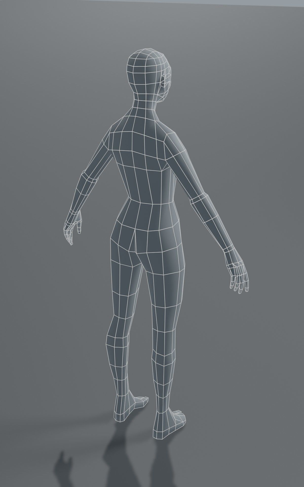 Human Body Base Mesh 1000 Polygons 10 Models Collection _19