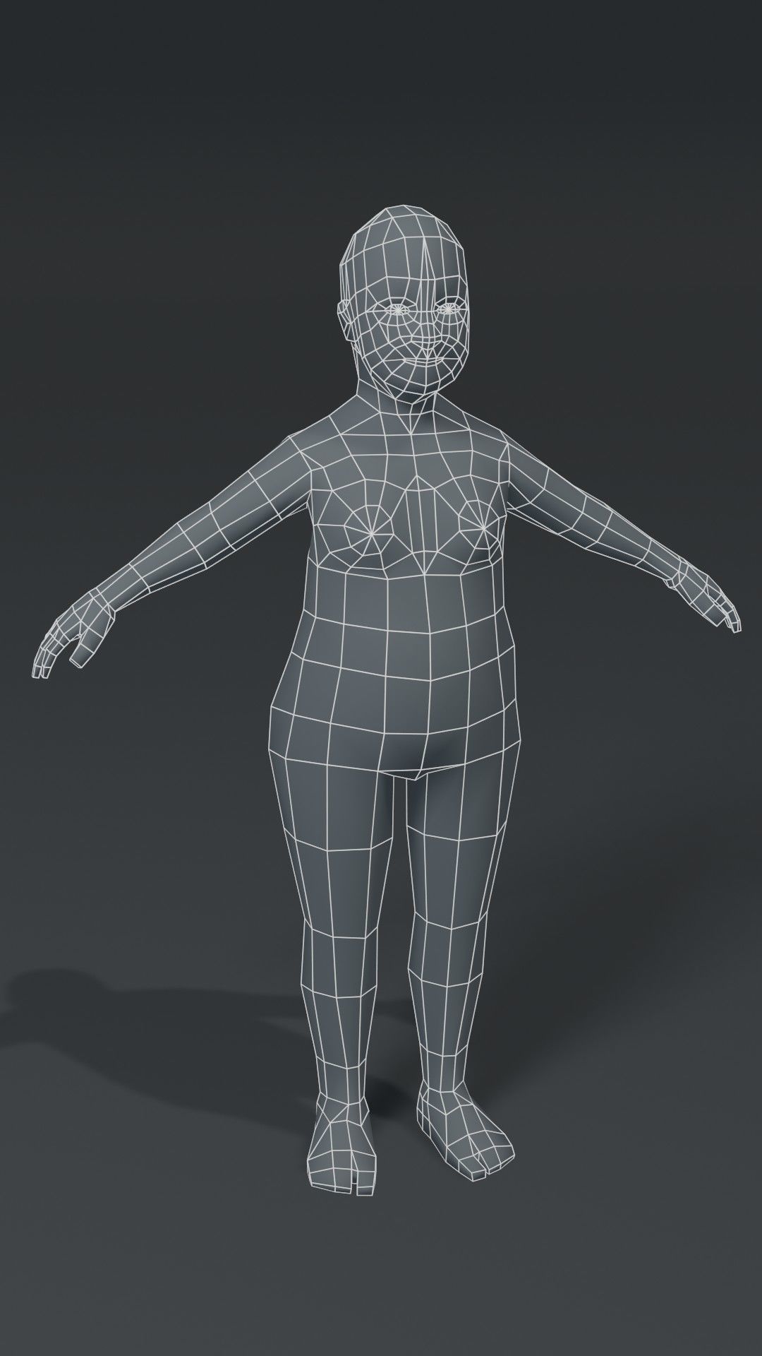 Human Body Base Mesh 1000 Polygons 10 Models Collection _63