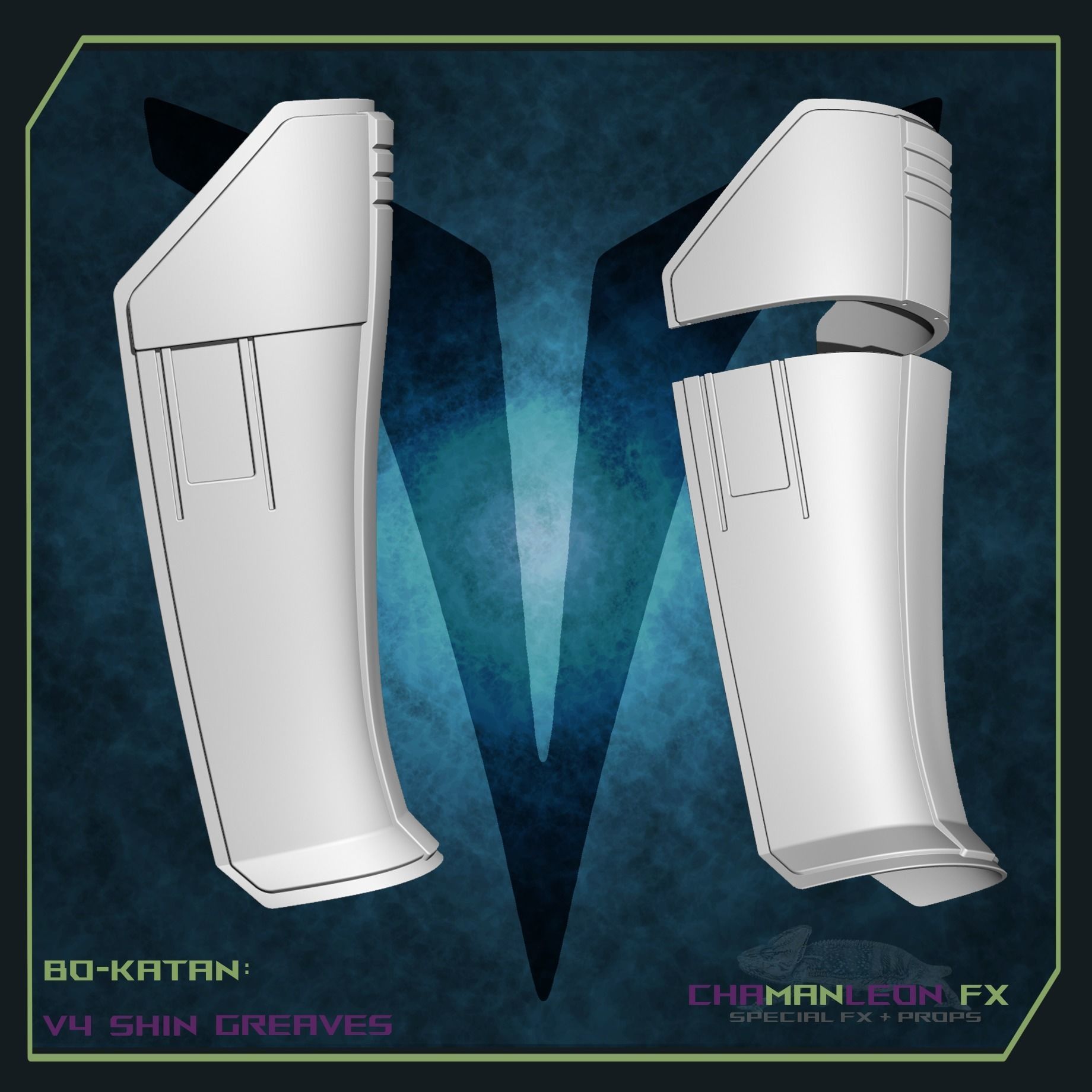 Bo Katan Mandalorian 3d Print Cosplay Shin Greaves 3D print model_4