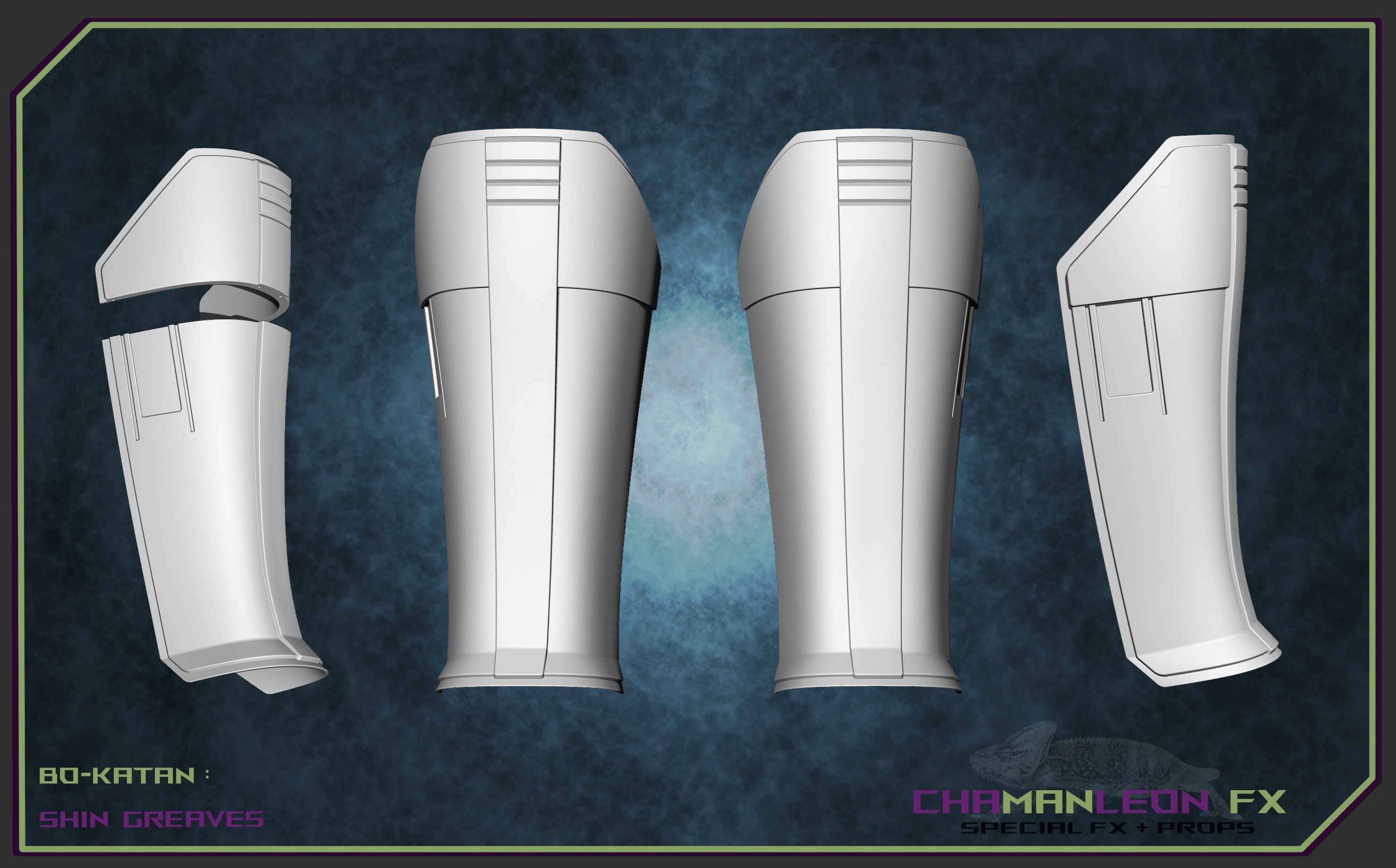 Bo Katan Mandalorian 3d Print Cosplay Shin Greaves 3D print model_1