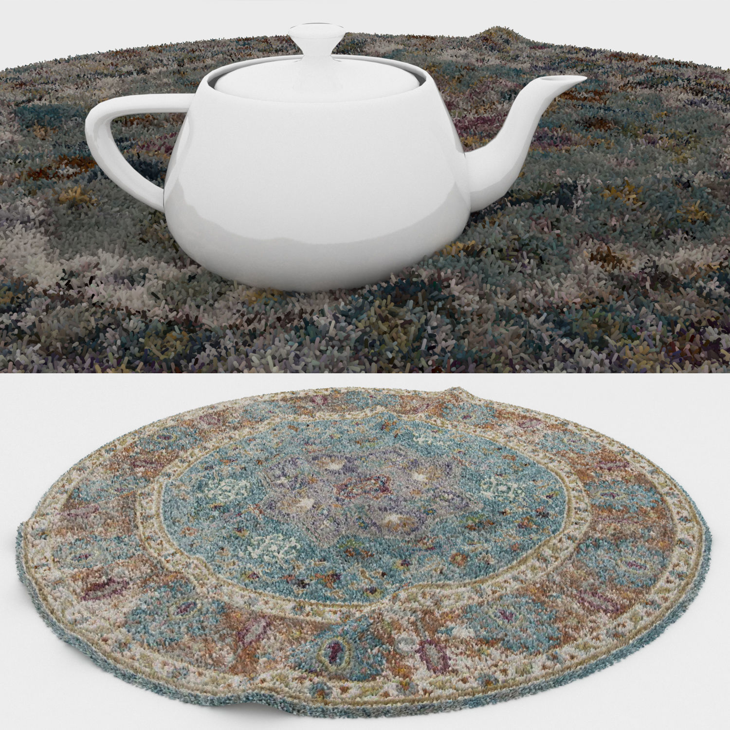 Round Rug Set 16 3D model_2