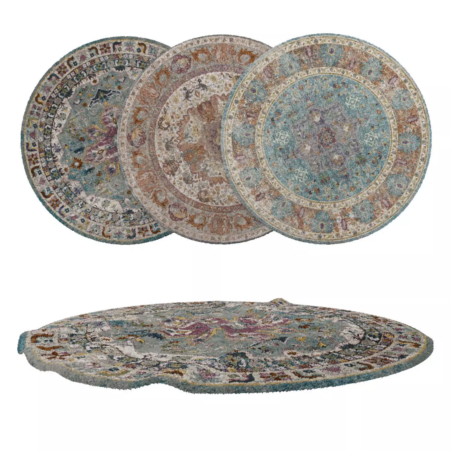 Round Rug Set 16 3D model_0