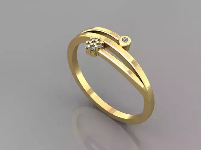 GC GOLD Y266- Diamond gold Ring 