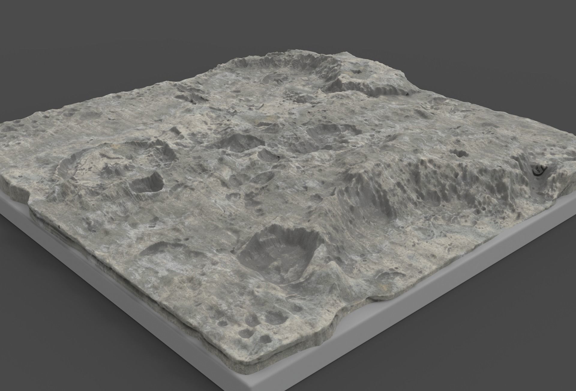 moon terrain hi poly  3D model_7