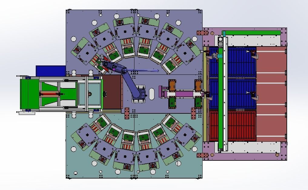 Automatic test production line 3D model_4