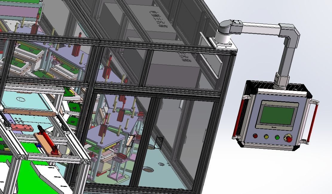 Automatic test production line 3D model_7