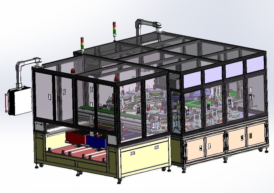 Automatic test production line 3D model_2
