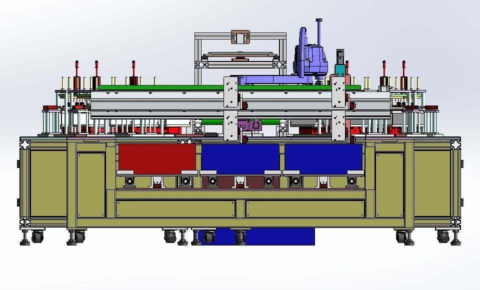 Automatic test production line 3D model_6