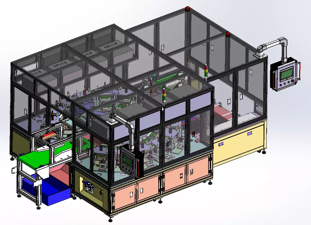 Automatic test production line 3D model_0