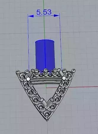 ciondolo triangolo pendant and earrings -CG41