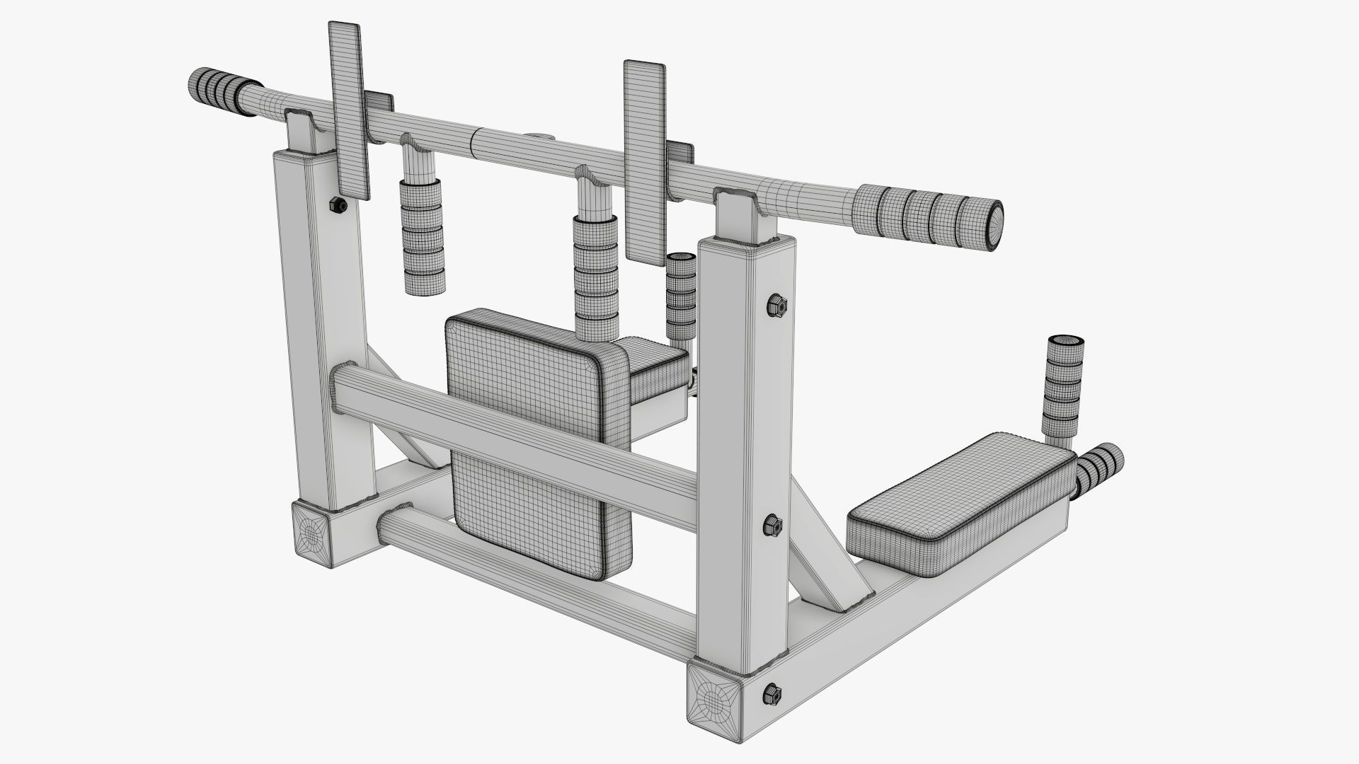 Pull-up bar universal 3D model_9
