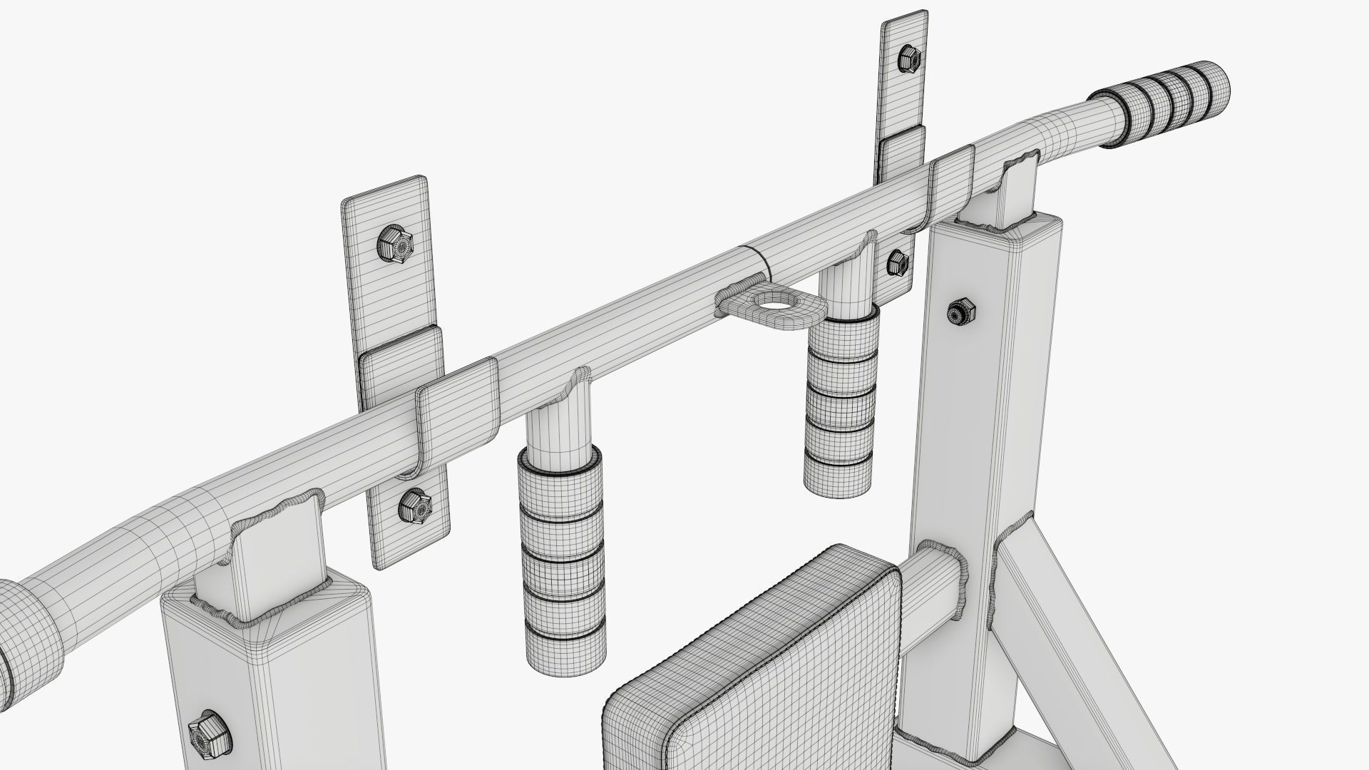 Pull-up bar universal 3D model_11