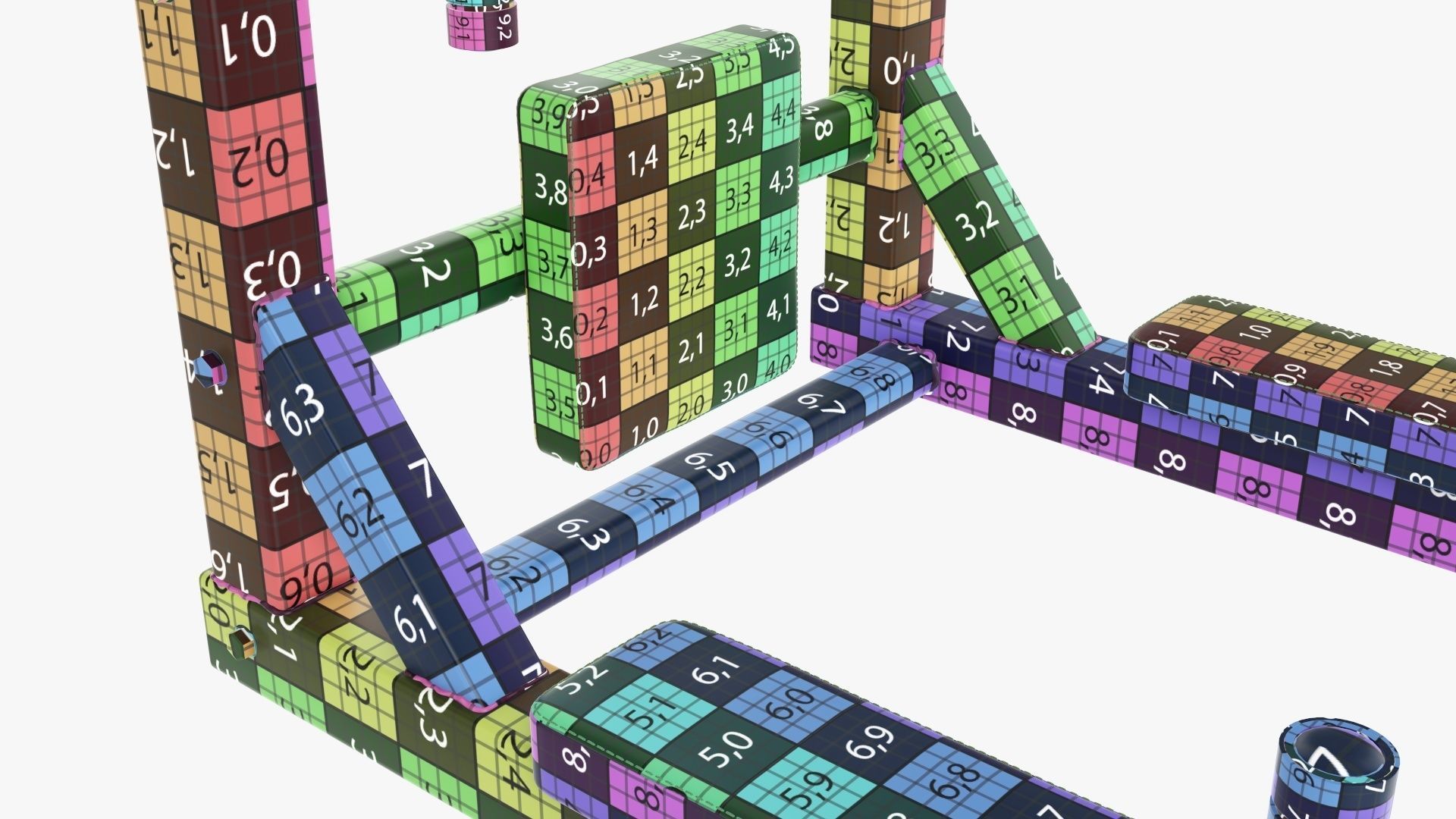 Pull-up bar universal 3D model_20