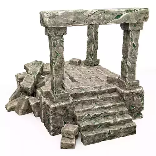 Ancient stone temple 3D model
