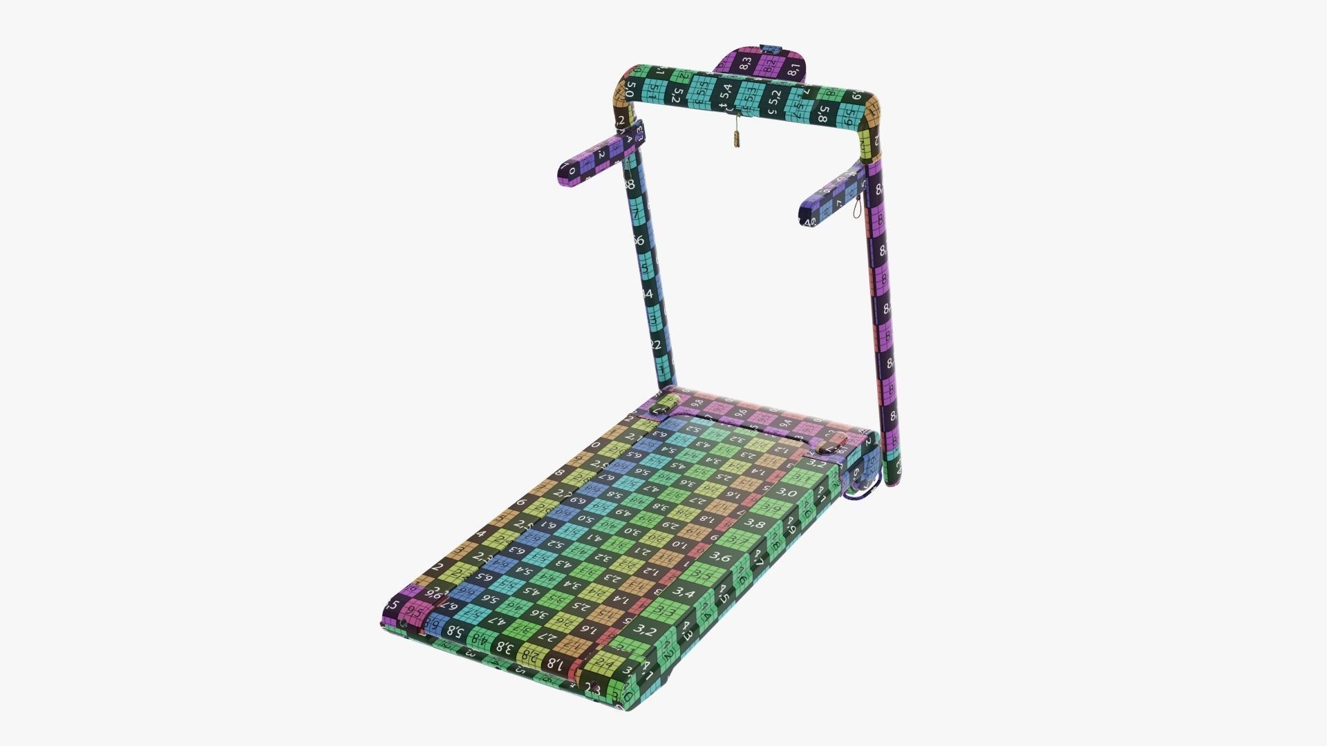 Compact treadmill foldable 3D model_26