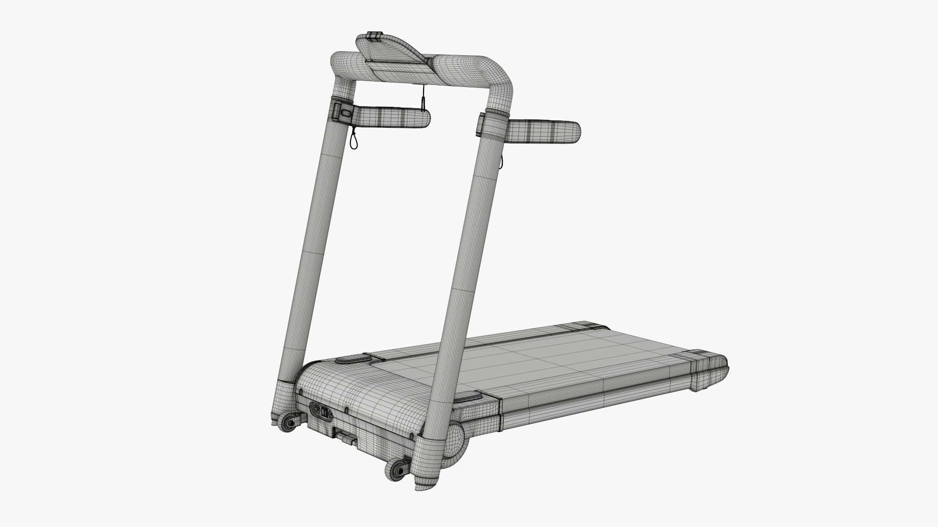 Compact treadmill foldable 3D model_16