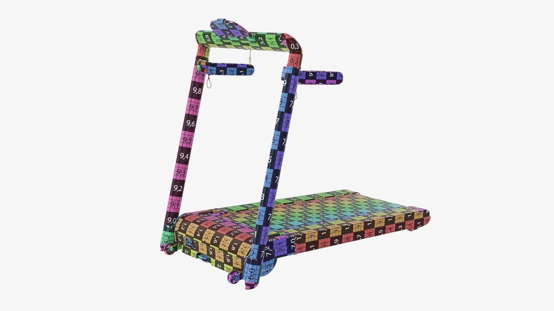 Compact treadmill foldable 3D model_29