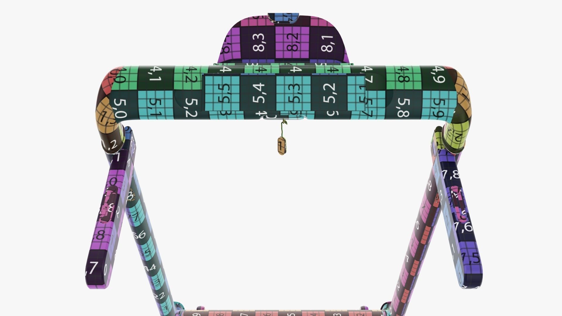 Compact treadmill foldable 3D model_37