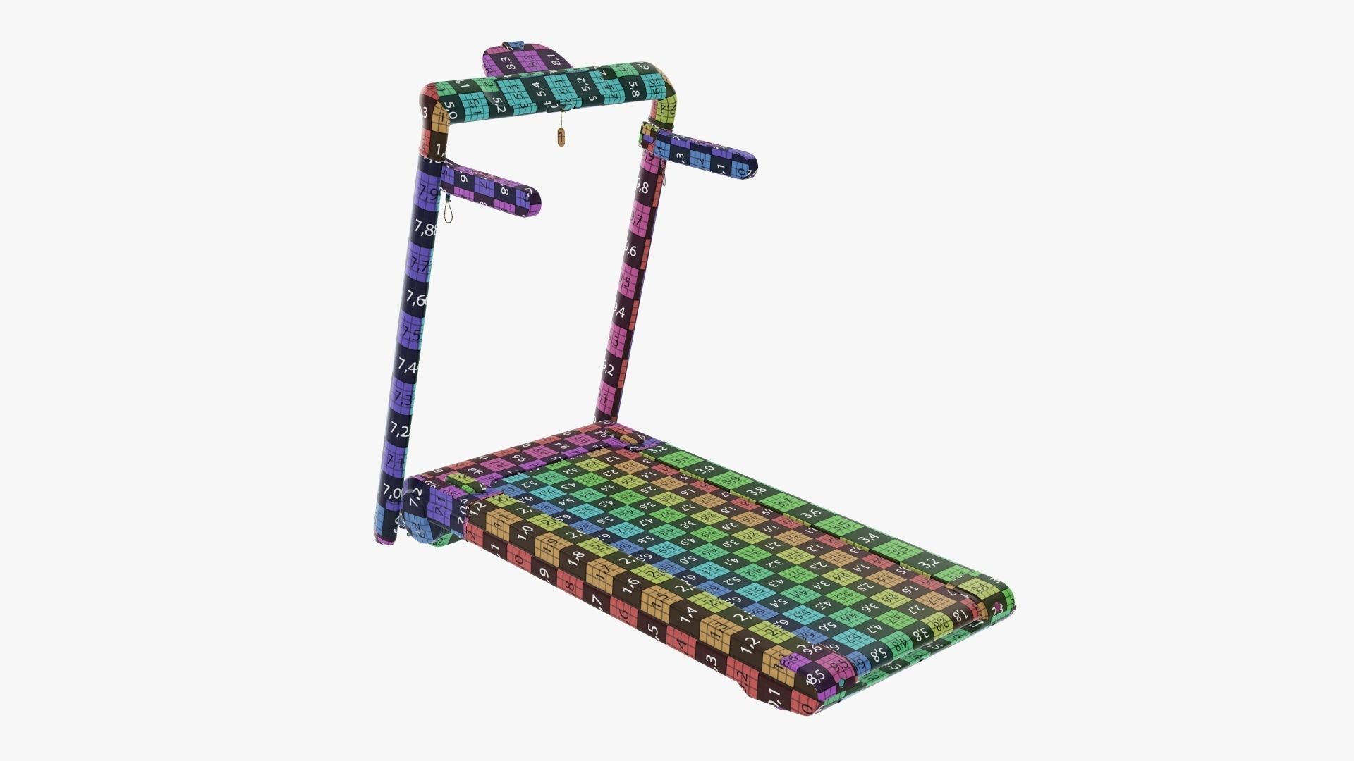 Compact treadmill foldable 3D model_27