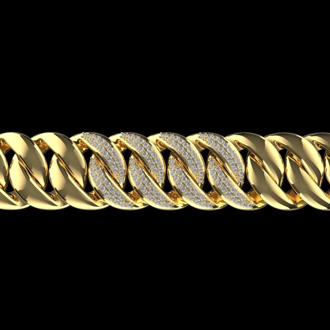 MIAMI CUBAN LINK CHAIN BRACELET OR NECKLACE 3D print model_3
