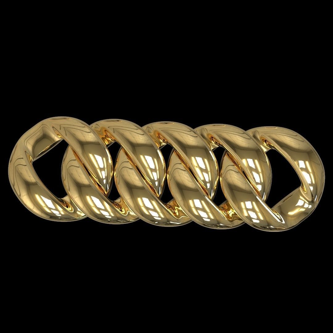 MIAMI CUBAN LINK CHAIN BRACELET OR NECKLACE 3D print model_5