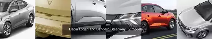 Dacia Logan and Sandero Steepway 3D Model Collection