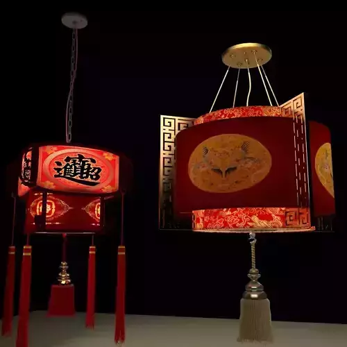 Chinese Red Lantern 3D model
