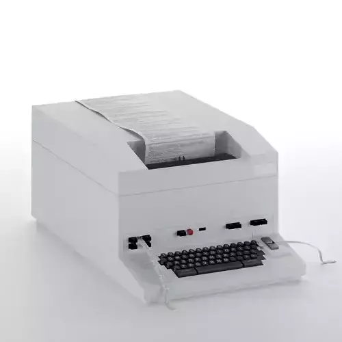 Telex machine 3D model