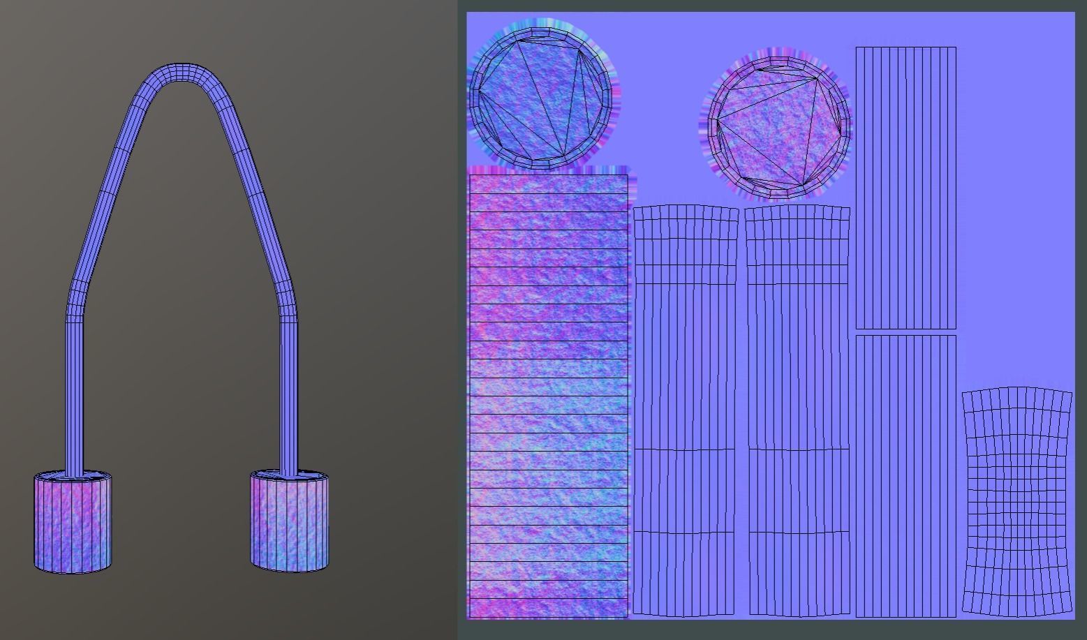 Tree Protection Bar Low-Poly Version Low-poly 3D model_7