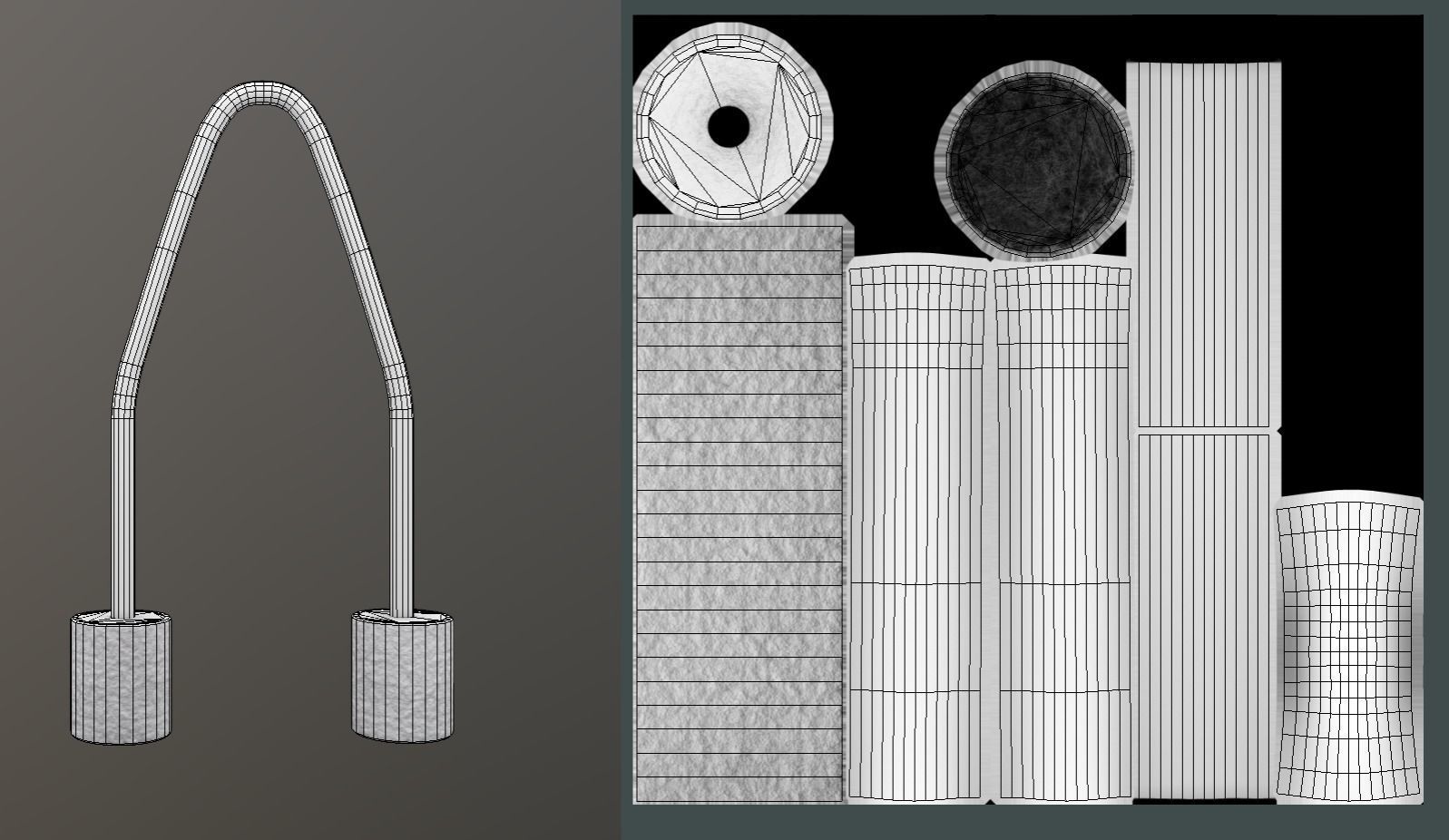 Tree Protection Bar Low-Poly Version Low-poly 3D model_9