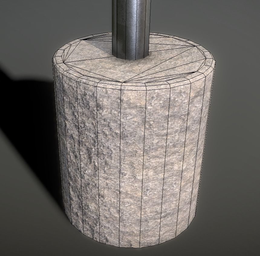 Tree Protection Bar Low-Poly Version Low-poly 3D model_1